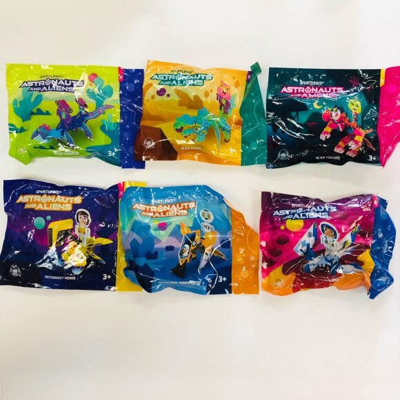 Astronauts & Aliens Wendy's Kid's Meal Toy Lot of 6 All Different New Sealed - Picture 1 of 8